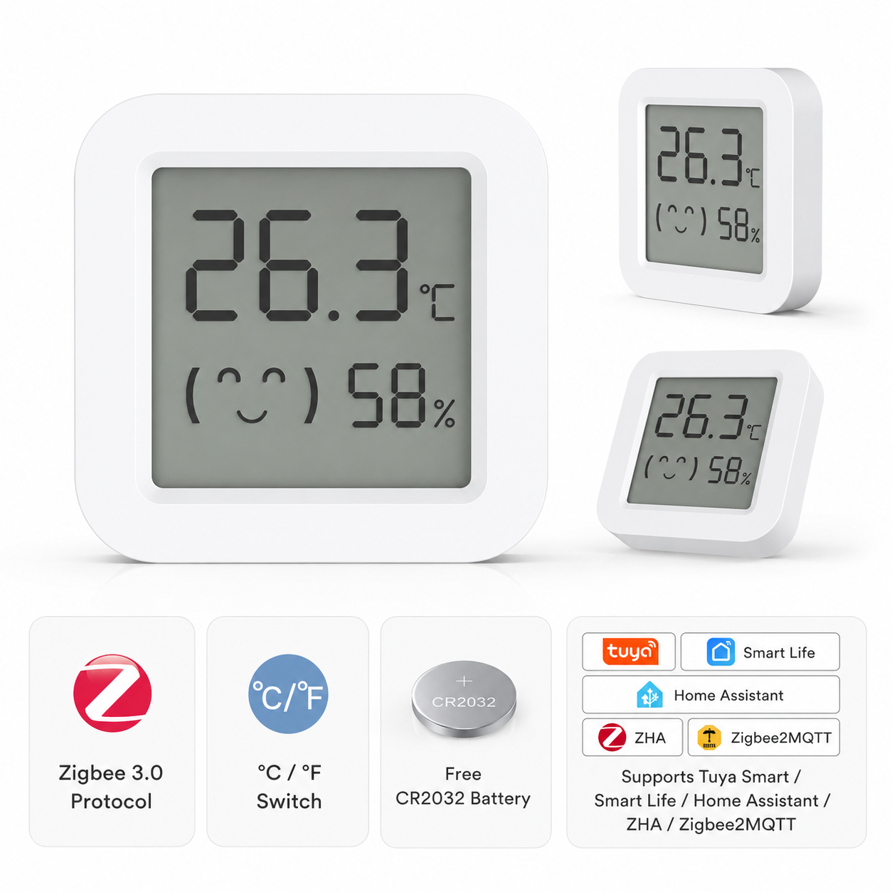 Temperature Humidity Sensor - Zigbee2MQTT Tuya Temperature Humidity Sensor Thermometer