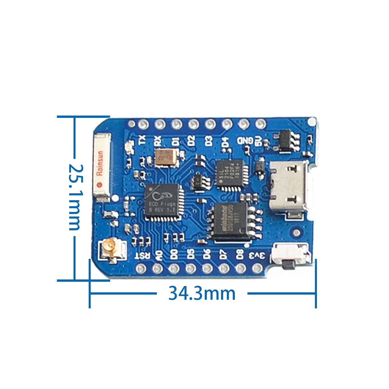 WEMOS D1 Mini Pro 4M 16M Bytes - مراجعة Esp8266 Nodemcu Board وسعره
