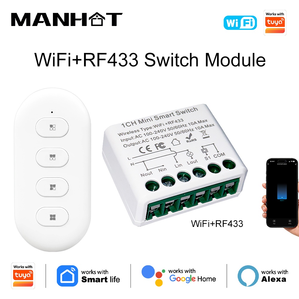 For Tuya WIFI 10A Smart Light  - مراجعة Home Automation Diy وسعره