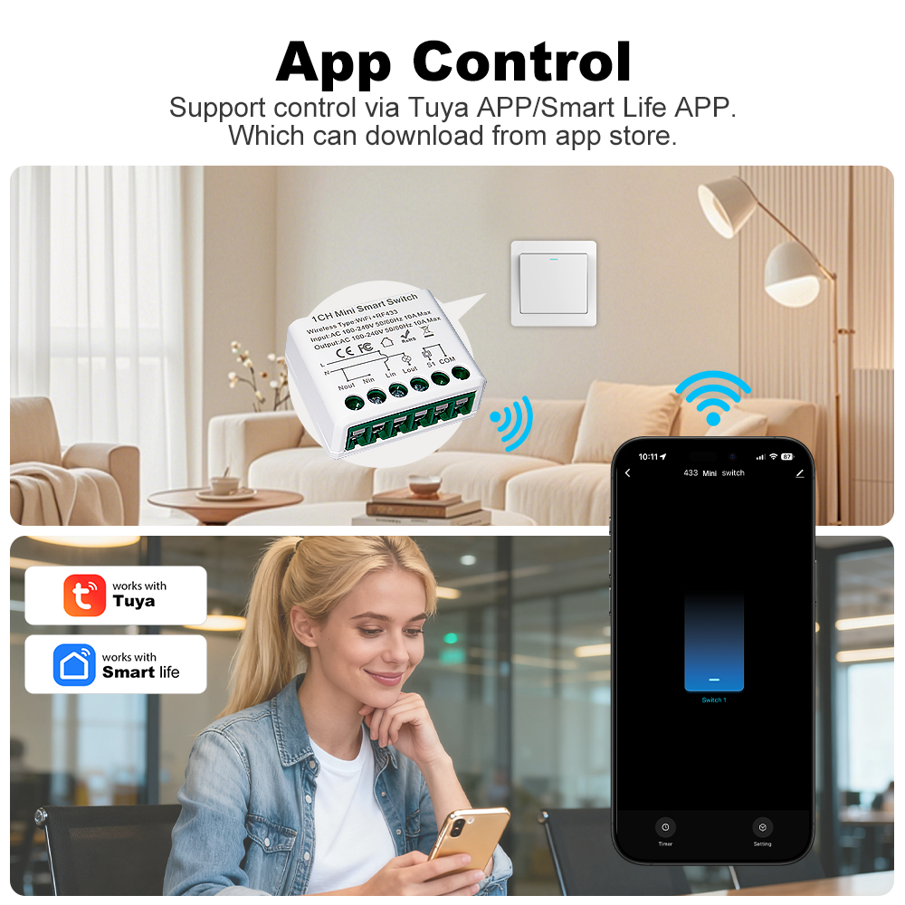 For Tuya WIFI 10A Smart Light  - مراجعة Home Automation Diy وسعره