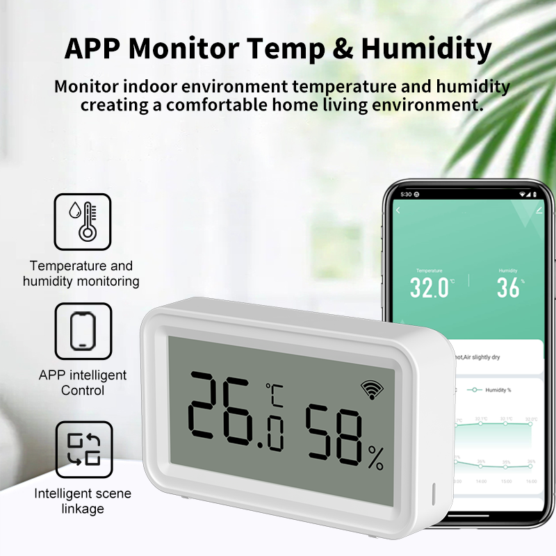Tuya Zigbee WiFi Thermometer H - مراجعة Temperature Humidity Sensor وسعره