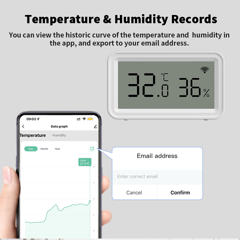 Tuya Zigbee WiFi Thermometer H - مراجعة Temperature Humidity Sensor وسعره