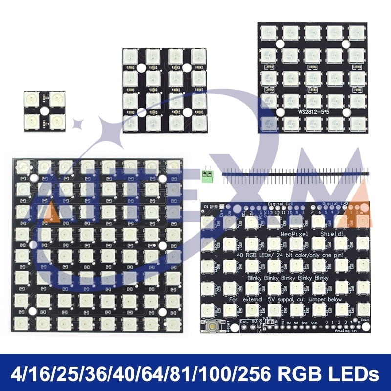 WS2812 Module 5050 RGB 4x4 8x8 - مراجعة Rgb Led Matrix 8X8 وسعره