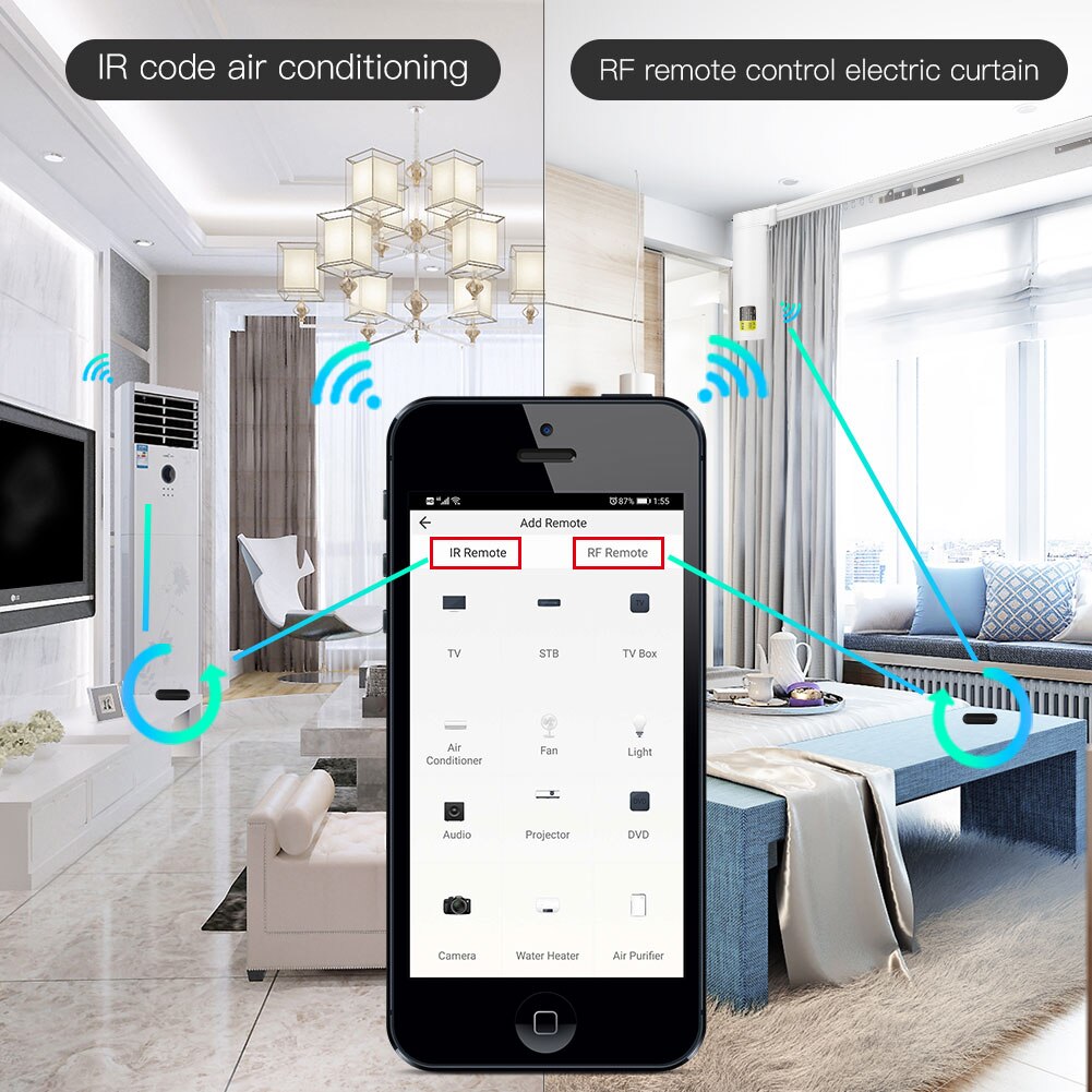 MOES Tuya WiFi IR RF Remote fo - مراجعة Ir Blaster Universal وسعره