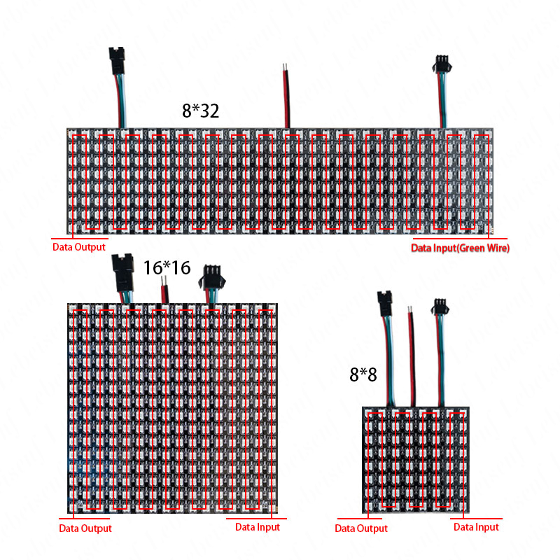 LED Digital Pixels Screen WS28 - مراجعة Rgb Led Matrix 8X8 وسعره