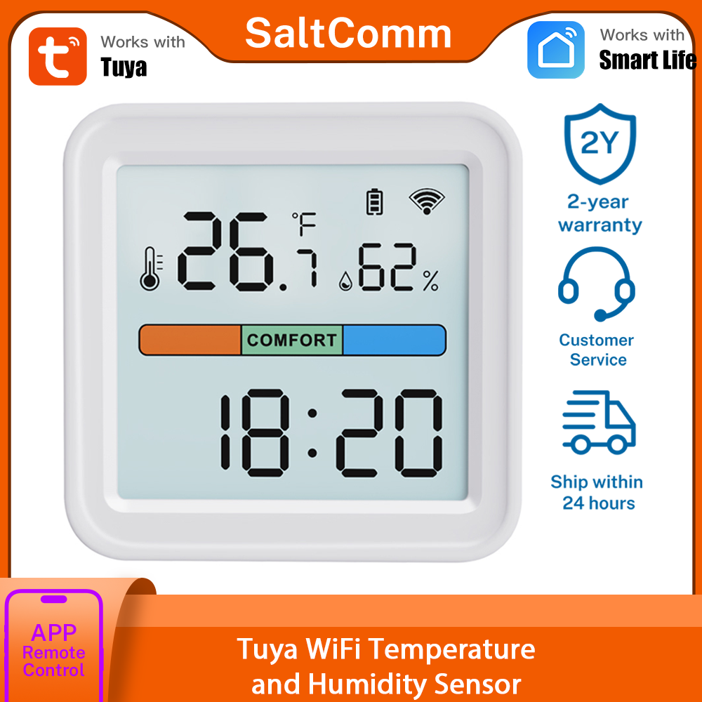 Tuya New WiFi Temperature Humi - مراجعة Temperature Humidity Sensor وسعره