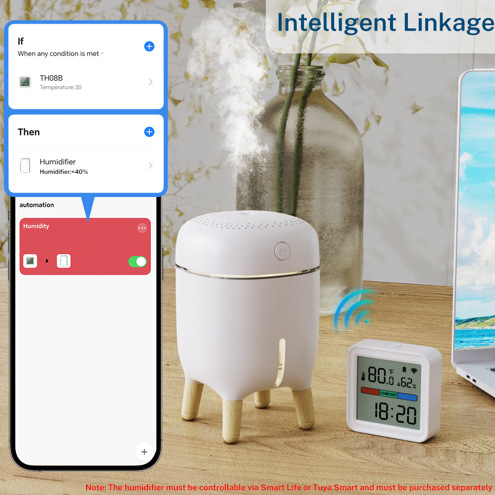 Tuya New WiFi Temperature Humi - مراجعة Temperature Humidity Sensor وسعره