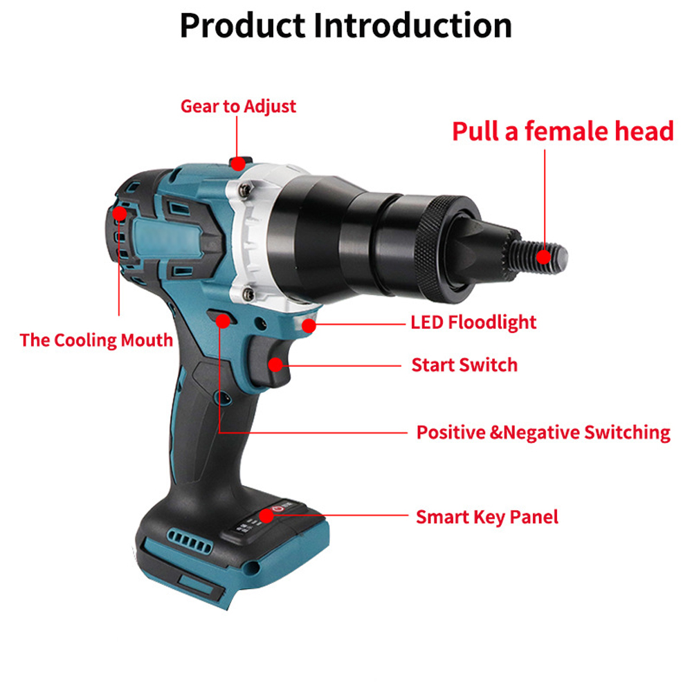 Electric Riveting Gun Brushles - مراجعة Home Automation Diy وسعره