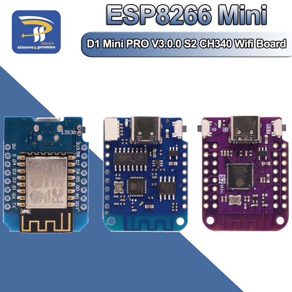 WeMos D1 Mini Pro V3.0 NodeMcu - مراجعة Esp8266 Nodemcu Board وسعره