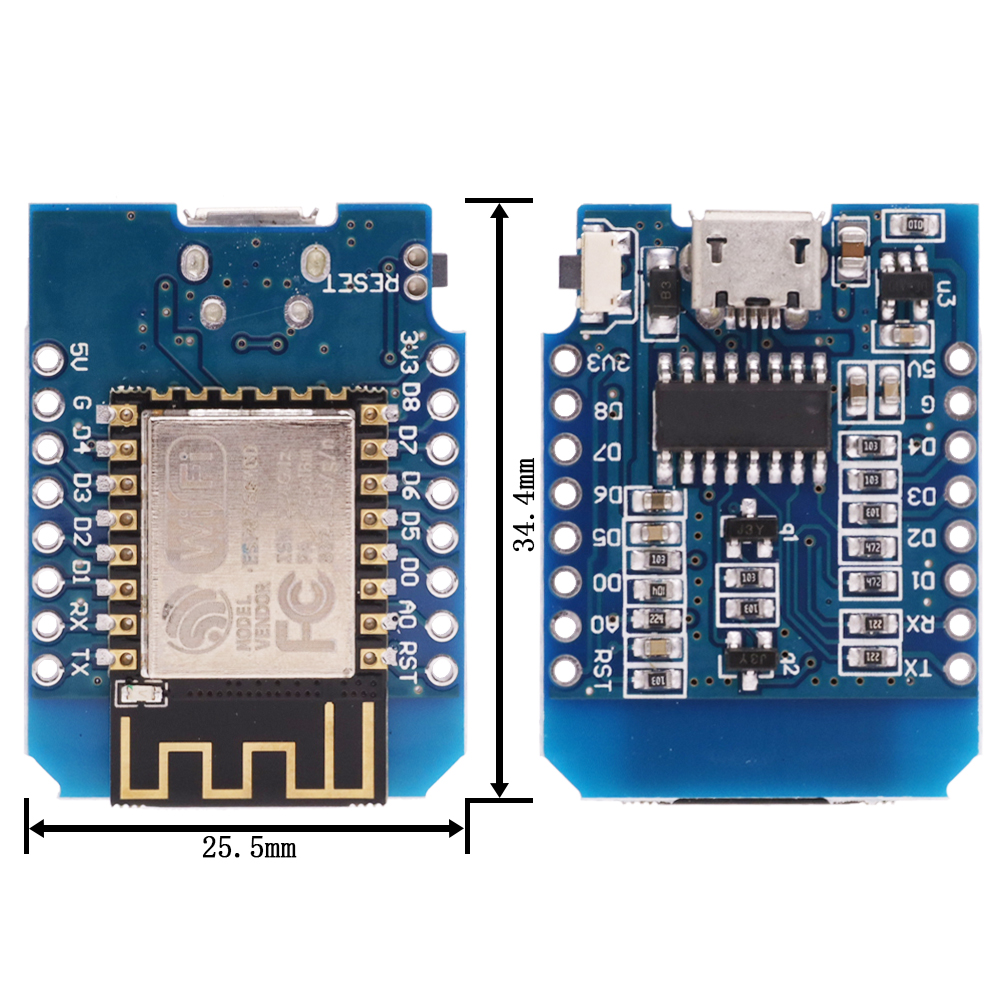WeMos D1 Mini Pro V3.0 NodeMcu - مراجعة Esp8266 Nodemcu Board وسعره