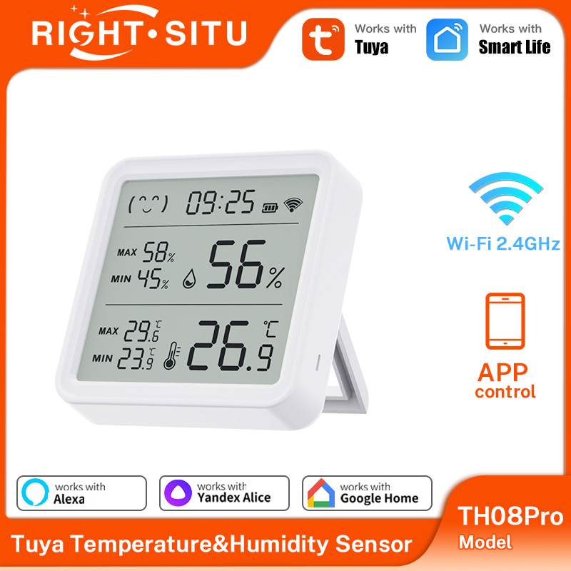 Tuya WiFi Thermometer hygromet - مراجعة Temperature Humidity Sensor وسعره