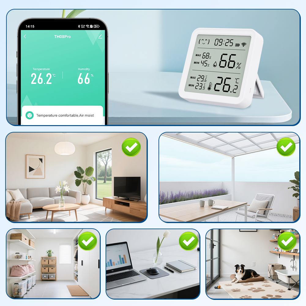 Tuya WiFi Thermometer hygromet - مراجعة Temperature Humidity Sensor وسعره