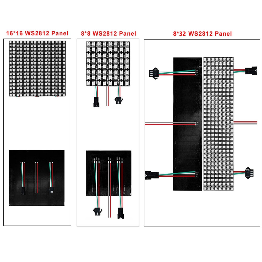 DC5V WS2812B 8*8 16*16 8*32 Fl - مراجعة Rgb Led Matrix 8X8 وسعره