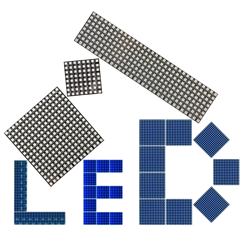 DC5V WS2812B 8*8 16*16 8*32 Fl - مراجعة Rgb Led Matrix 8X8 وسعره