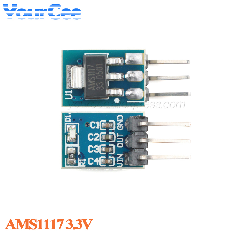 20pcs/1pc AMS1117 3.3V 5V Powe - مراجعة Esp8266 Nodemcu Board وسعره