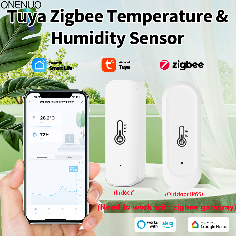 Tuya ZIgbee IP65 Waterproof Ou - مراجعة Temperature Humidity Sensor وسعره
