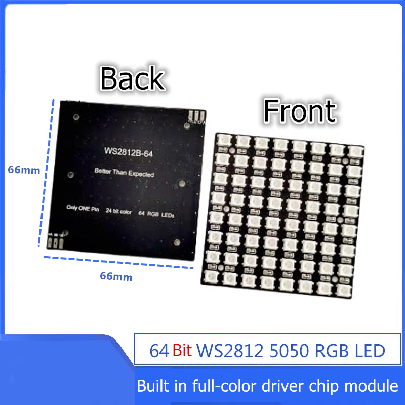 WS2812B 8x8 64Bit RGB LED Matr - مراجعة Rgb Led Matrix 8X8 وسعره