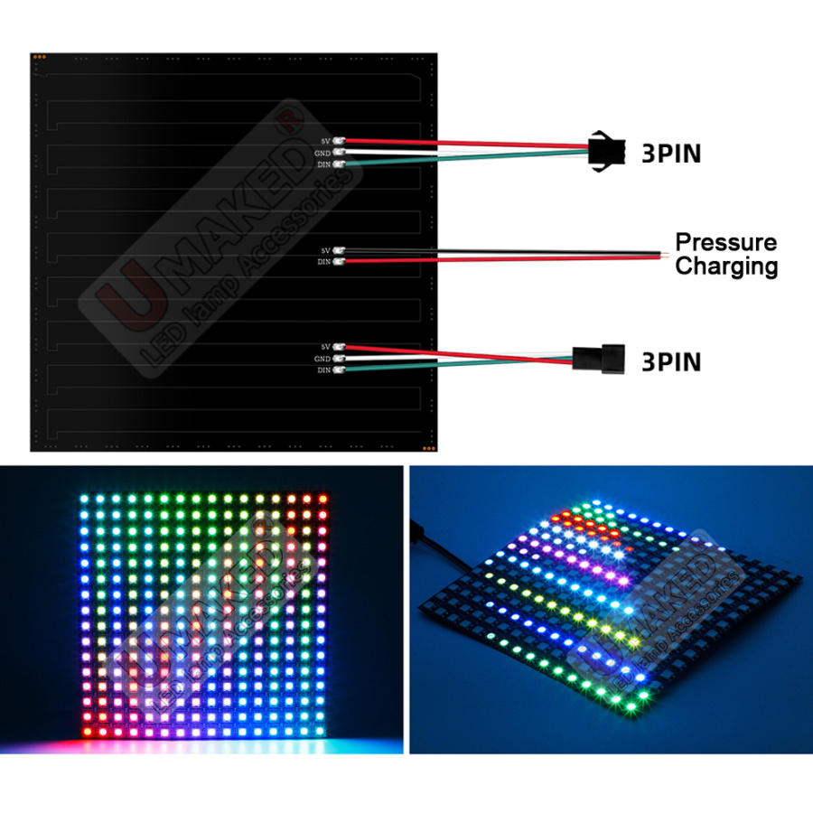 2pcs WS2812B Individually Addr - مراجعة Rgb Led Matrix 8X8 وسعره