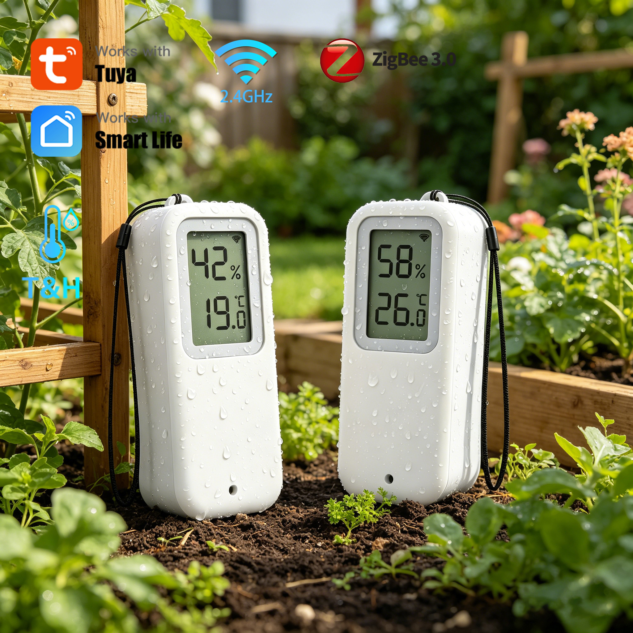 Tuya WiFi ZigBee Temperature a - مراجعة Temperature Humidity Sensor وسعره