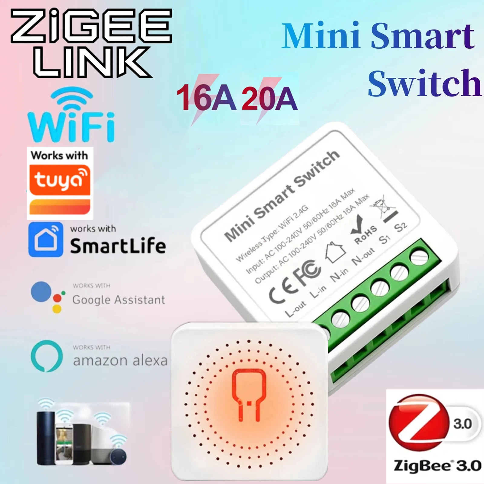 For Tuya Mini Smart WiFi Switc - مراجعة Home Automation Diy وسعره