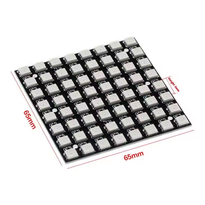 WS2812 LED 5050 RGB 8x8 64 Bit - مراجعة Rgb Led Matrix 8X8 وسعره