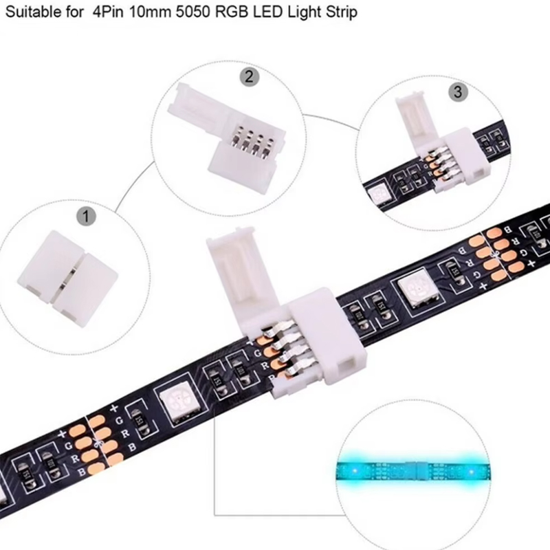 5pcs 4PIN 8mm Led Connector L  - مراجعة Rgb Led Matrix 8X8 وسعره