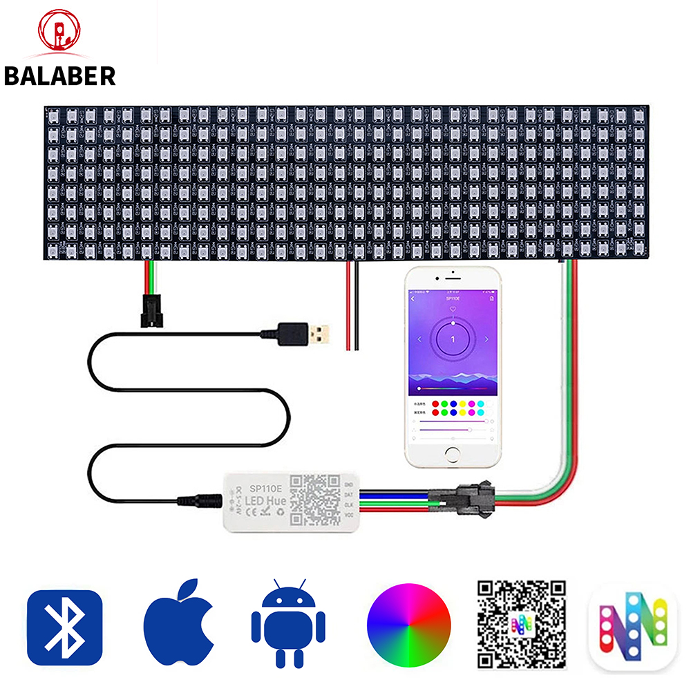 WS2812B SMD5050 RGB Panel LED  - مراجعة Rgb Led Matrix 8X8 وسعره
