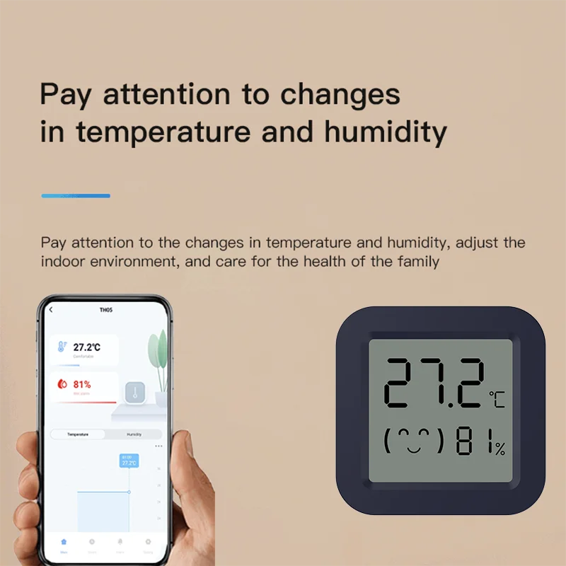 Mini Smart Thermometer Hygrome - مراجعة Temperature Humidity Sensor وسعره