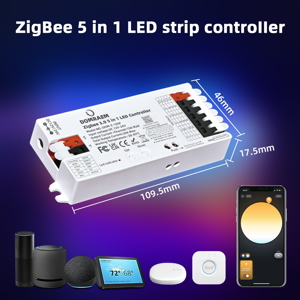 DOMRAEM Zigbee 3.0 5 in 1 LED  - مراجعة Zigbee Coordinator Stick وسعره