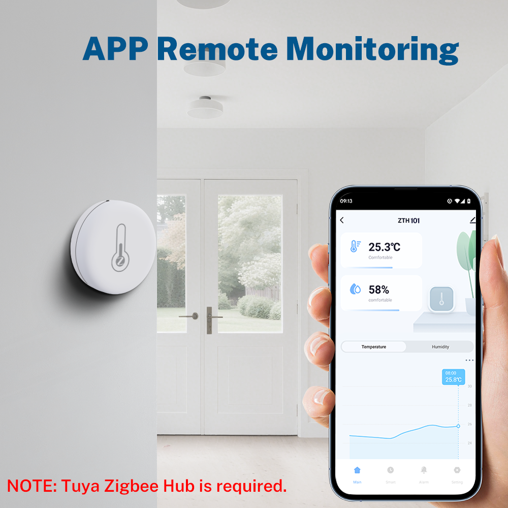 Tuya Zigbee Temperature Humidi - مراجعة Temperature Humidity Sensor وسعره