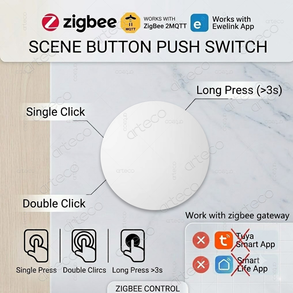 Zigbee Button Scene Switch Wir - مراجعة Home Automation Ideas وسعره