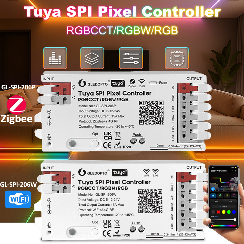 Tuya SPI Pixel LED Controller  - مراجعة Zigbee Coordinator Stick وسعره