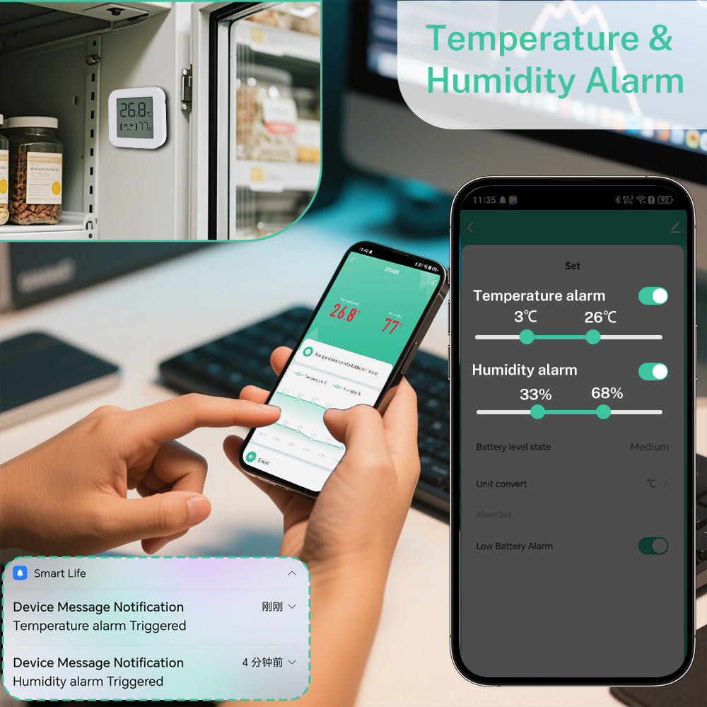 Zigbee2MQTT Tuya Temperature H - مراجعة Temperature Humidity Sensor وسعره