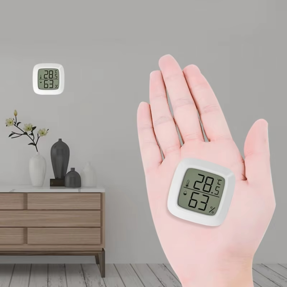 Mini LCD Digital Thermometer H - مراجعة Temperature Humidity Sensor وسعره