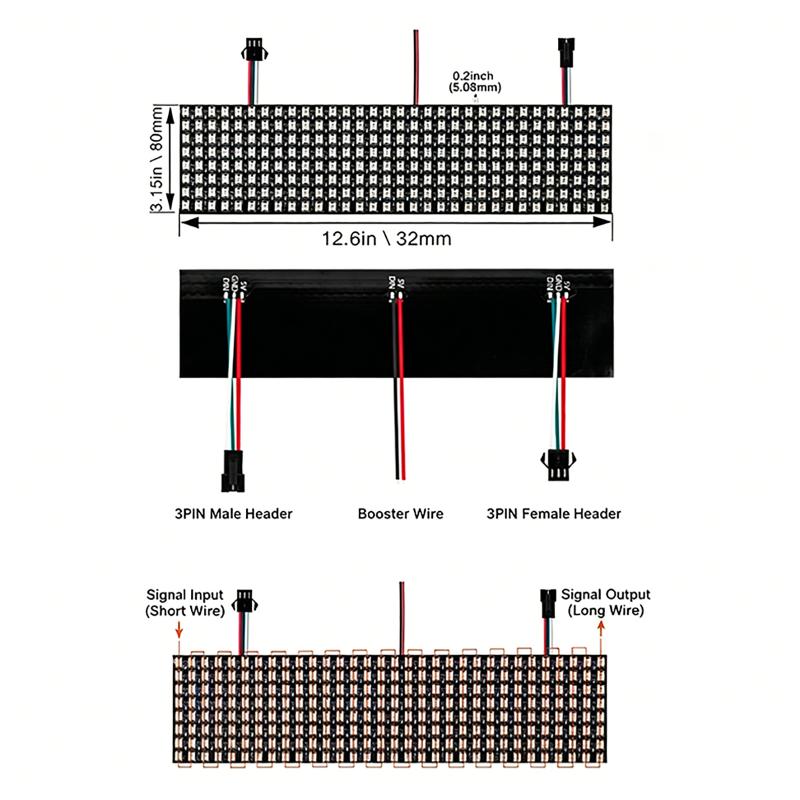 WS2812B Smart Pixel Module Mat - مراجعة Rgb Led Matrix 8X8 وسعره