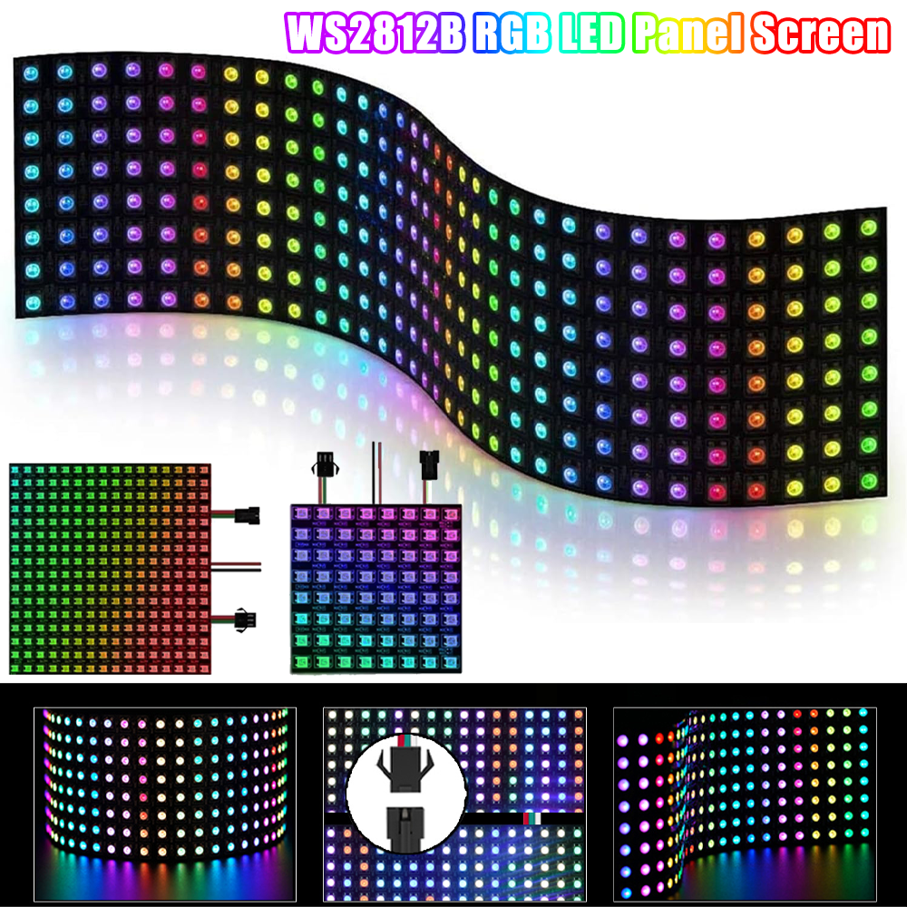 DC5V WS2812B RGB LED Panel Scr - مراجعة Rgb Led Matrix 8X8 وسعره
