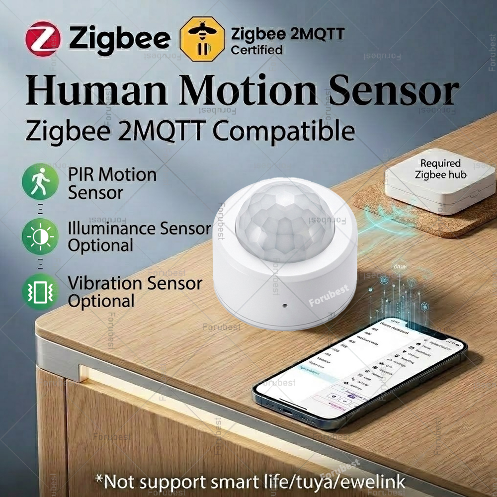 Zigbee 3.0 PIR Motion Sensor H - مراجعة Home Automation Diy وسعره