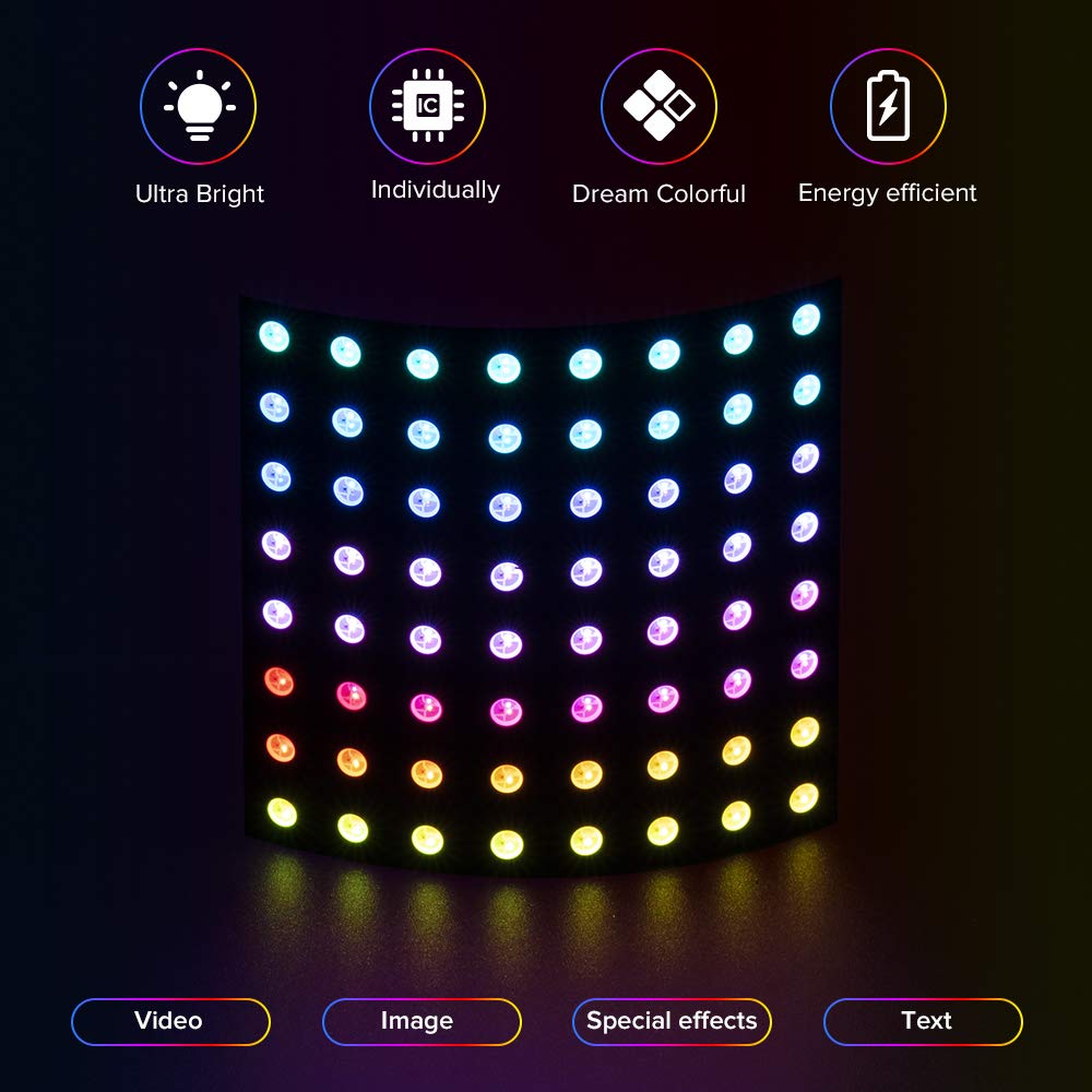 WS2812 LED 5050 RGB 8x8 64 Bit - مراجعة Rgb Led Matrix 8X8 وسعره