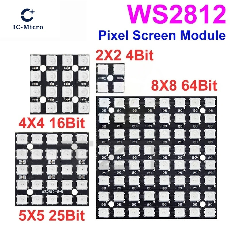 NEW WS2812 LED 5050 RGB 8x8 LE - مراجعة Rgb Led Matrix 8X8 وسعره