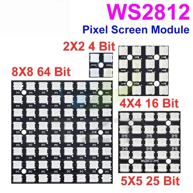 NEW WS2812 LED 5050 RGB 8x8 LE - مراجعة Rgb Led Matrix 8X8 وسعره
